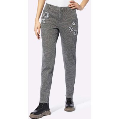 heine Hose anthrazit-graphit-bedruckt 36 female heine Hose anthrazit-graphit-bedruckt 36 female