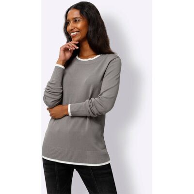 heine Feinstrickpullover grau 46 female heine Feinstrickpullover grau 46 female