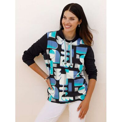 Witt Sweatshirt türkis-schwarz-bedruckt 40 female Witt Sweatshirt türkis-schwarz-bedruckt 40 female