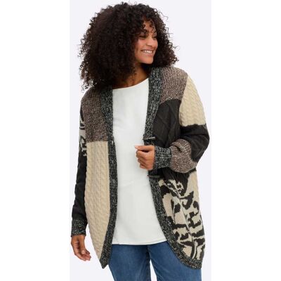 sheego by Joe Browns Strickjacke schoko-champagner-gemustert 40/42 female sheego by Joe Browns Strickjacke schoko-champagner-gemustert 40/42 female