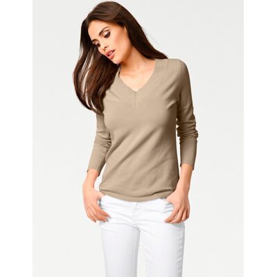 heine V-Ausschnitt-Pullover beige 46 female heine V-Ausschnitt-Pullover beige 46 female