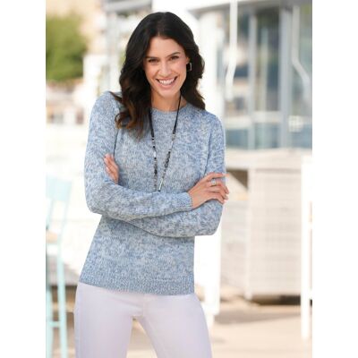 Witt Langarm-Pullover ecru-jeansblau-meliert 50 female Witt Langarm-Pullover ecru-jeansblau-meliert 50 female