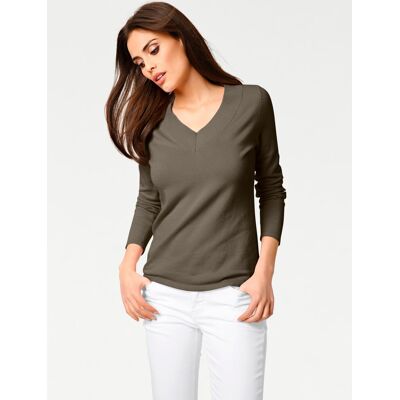 heine V-Ausschnitt-Pullover oliv 36 female heine V-Ausschnitt-Pullover oliv 36 female