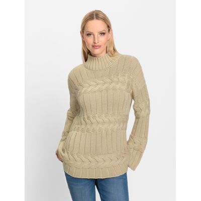 heine Stehkragenpullover sand 34 female heine Stehkragenpullover sand 34 female