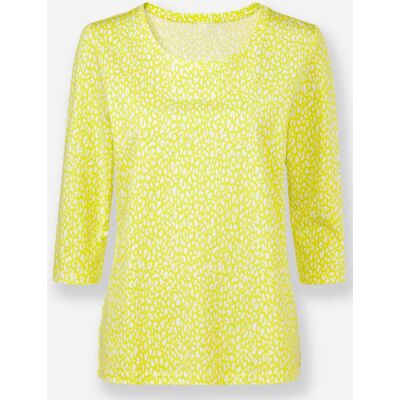 Witt 3/4-Arm-Shirt weiß-limone-bedruckt 50 female Witt 3/4-Arm-Shirt weiß-limone-bedruckt 50 female