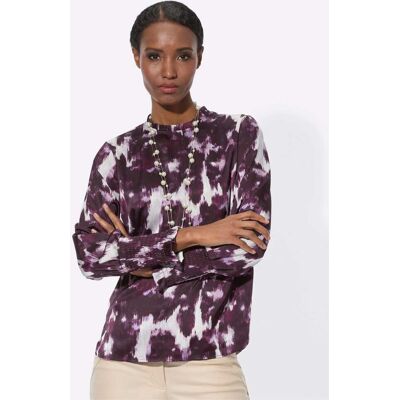 Witt Satinbluse ecru-aubergine-bedruckt 40 female Witt Satinbluse ecru-aubergine-bedruckt 40 female