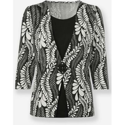 Witt 2-in-1-Shirt schwarz-ecru-bedruckt 38 female Witt 2-in-1-Shirt schwarz-ecru-bedruckt 38 female