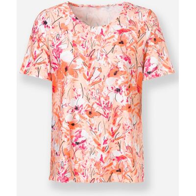 Witt Rundhalsshirt apricot-ecru-bedruckt 40 female Witt Rundhalsshirt apricot-ecru-bedruckt 40 female