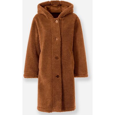 heine Fleecemantel cognac 50 female heine Fleecemantel cognac 50 female