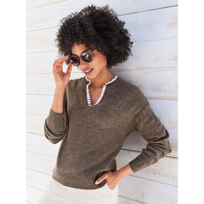 heine Pullover dunkeltaupe-meliert 46 female heine Pullover dunkeltaupe-meliert 46 female