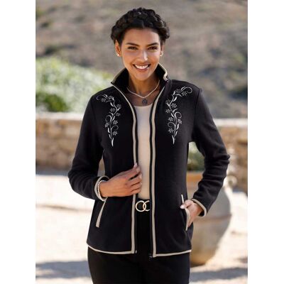 Witt Fleecejacke schwarz-sesam 56 female Witt Fleecejacke schwarz-sesam 56 female