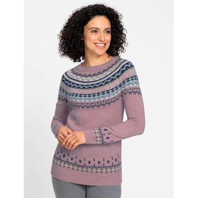 Witt Norwegerpullover mauve-marine-gemustert 52 female Witt Norwegerpullover mauve-marine-gemustert 52 female