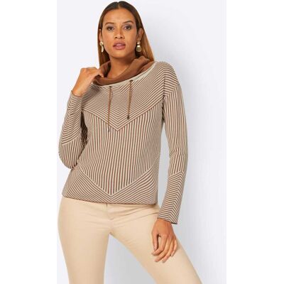 Witt Rollkragenpullover champagner-cognac-gemustert 52 female Witt Rollkragenpullover champagner-cognac-gemustert 52 female