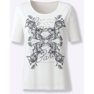 Witt Kurzarmshirt ecru-anthrazit 48 female Witt Kurzarmshirt ecru-anthrazit 48 female