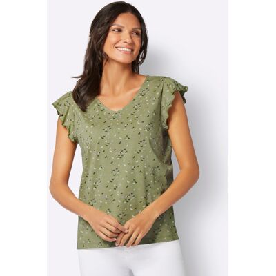 Witt V-Shirt schilf-khaki-bedruckt 54 female Witt V-Shirt schilf-khaki-bedruckt 54 female