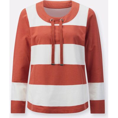 Witt Sweatshirt terra-ecru-geringelt 36 female Witt Sweatshirt terra-ecru-geringelt 36 female