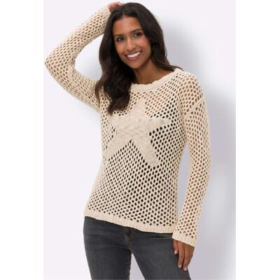 heine Ajourpullover sand 36 female heine Ajourpullover sand 36 female