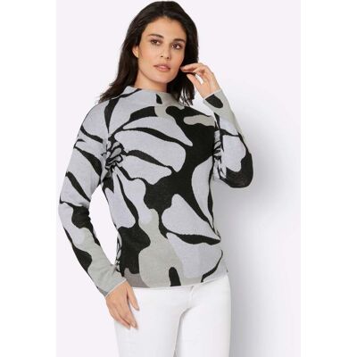 Witt Jacquard-Pullover schwarz-ecru-gemustert 42 female Witt Jacquard-Pullover schwarz-ecru-gemustert 42 female