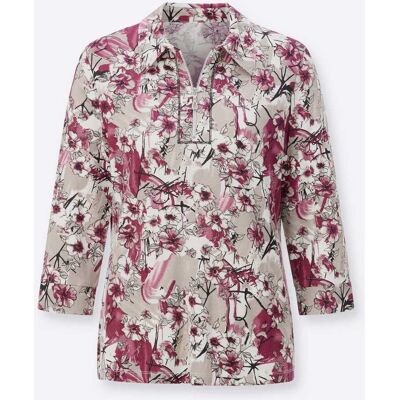 Witt Poloshirt bordeaux-taupe-bedruckt 42 female Witt Poloshirt bordeaux-taupe-bedruckt 42 female