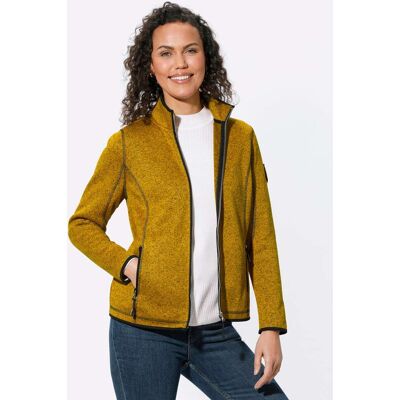Witt Strickfleecejacke ocker-schwarz-gemustert 36 female Witt Strickfleecejacke ocker-schwarz-gemustert 36 female