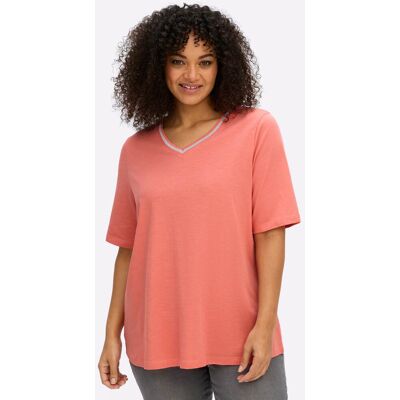 sheego V-Shirt koralle 44/46 female sheego V-Shirt koralle 44/46 female