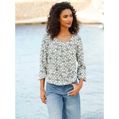 heine Druckbluse khaki-sand-bedruckt 36 female heine Druckbluse khaki-sand-bedruckt 36 female