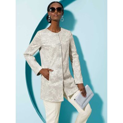 Witt Longblazer hellgrau-champagner-bedruckt 40 female Witt Longblazer hellgrau-champagner-bedruckt 40 female