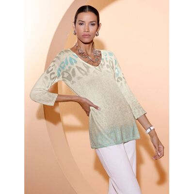 Witt 3/4-Arm-Pullover sesam-champagner-bedruckt 52 female Witt 3/4-Arm-Pullover sesam-champagner-bedruckt 52 female