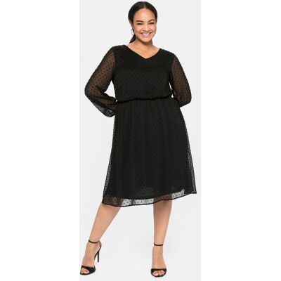 sheego Chiffonkleid schwarz 48 female sheego Chiffonkleid schwarz 48 female