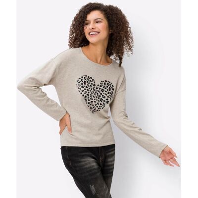heine Feinstrickpullover sand-meliert 34 female heine Feinstrickpullover sand-meliert 34 female