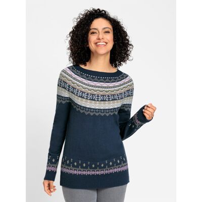 Witt Norwegerpullover marine-ecru-gemustert 44 female Witt Norwegerpullover marine-ecru-gemustert 44 female