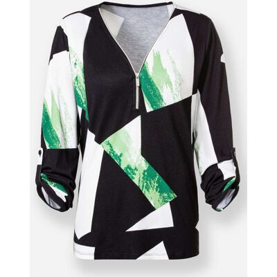 Witt Shirt schwarz-apfel-gemustert 48 female Witt Shirt schwarz-apfel-gemustert 48 female