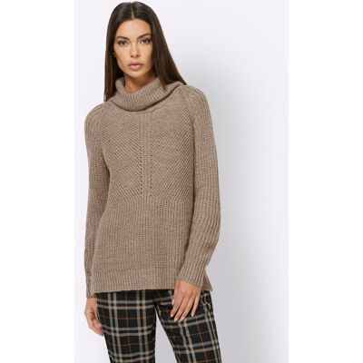 heine Rollkragenpullover beige-champagner-meliert 42 female heine Rollkragenpullover beige-champagner-meliert 42 female