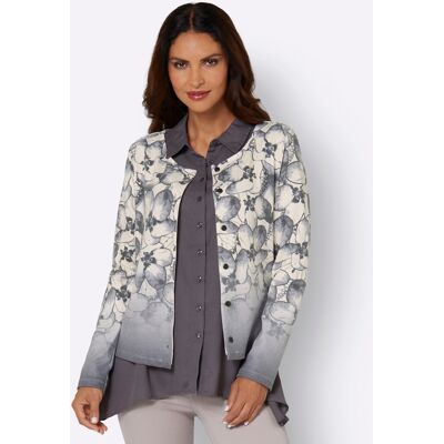 Witt Feinstrickjacke champagner-anthrazit-bedruckt 46 female Witt Feinstrickjacke champagner-anthrazit-bedruckt 46 female