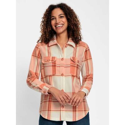 Witt Fleecejacke champagner-papaya-kariert 40 female Witt Fleecejacke champagner-papaya-kariert 40 female