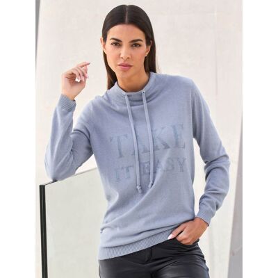 heine Stehkragenpullover taubenblau 36 female heine Stehkragenpullover taubenblau 36 female