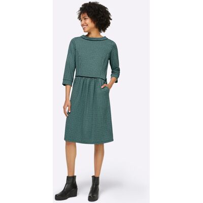 heine Jerseykleid schwarz-ozean-gemustert 40 female heine Jerseykleid schwarz-ozean-gemustert 40 female