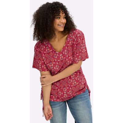 sheego by Joe Browns T-Shirt rot-koralle-gemustert 52/54 female sheego by Joe Browns T-Shirt rot-koralle-gemustert 52/54 female
