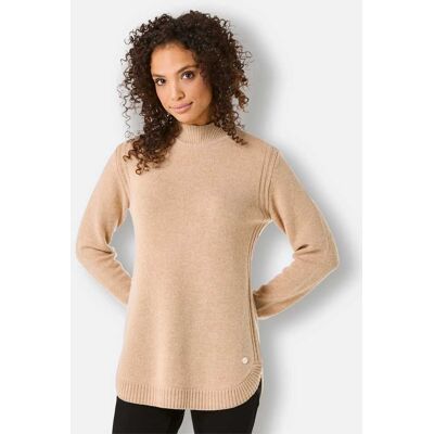CREATION L PREMIUM Stehkragenpullover camel-meliert 40 female CREATION L PREMIUM Stehkragenpullover camel-meliert 40 female