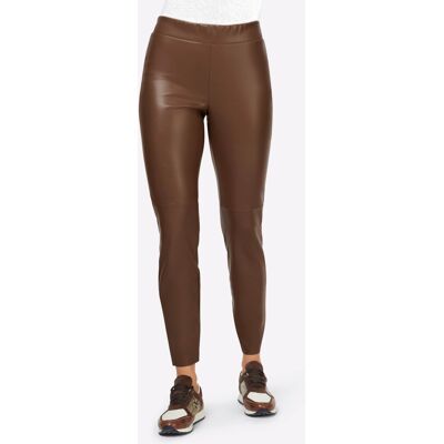 Rick Cardona Braune Kunstleder Leggings - Slim Fit Rick Cardona Braune Kunstleder Leggings - Slim Fit