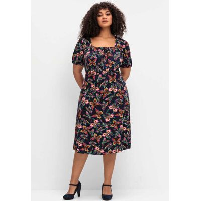 sheego by Joe Browns Jerseykleid nachtblau-gemustert 52 female sheego by Joe Browns Jerseykleid nachtblau-gemustert 52 female