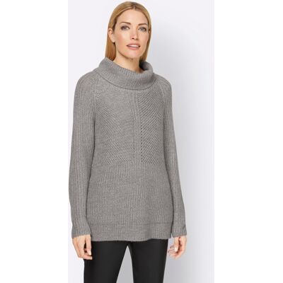 heine Rollkragenpullover grau-meliert 34 female heine Rollkragenpullover grau-meliert 34 female