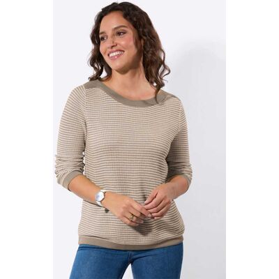 Witt Langarm-Pullover sesam-ecru-gemustert 36 female Witt Langarm-Pullover sesam-ecru-gemustert 36 female