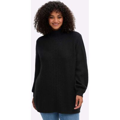 sheego by Joe Browns Stehkragenpullover schwarz 52/54 female sheego by Joe Browns Stehkragenpullover schwarz 52/54 female