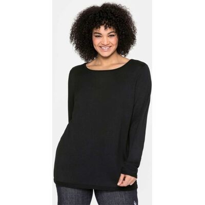 sheego Longpullover schwarz 44/46 female sheego Longpullover schwarz 44/46 female