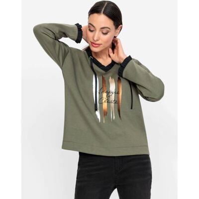 heine Sweatshirt khaki 46 female heine Sweatshirt khaki 46 female