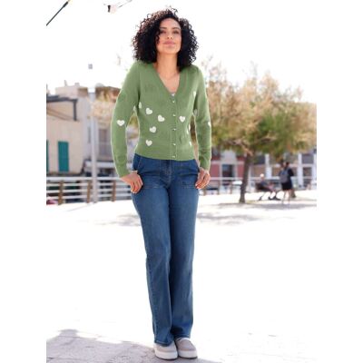 Witt Strickjacke eucalyptus-ecru-gemustert 54 female Witt Strickjacke eucalyptus-ecru-gemustert 54 female