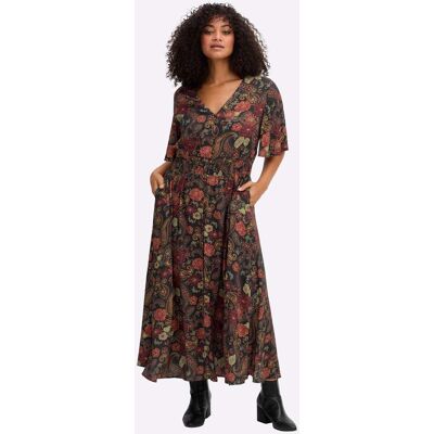 sheego by Joe Browns Maxikleid schwarz-bedruckt 50 female sheego by Joe Browns Maxikleid schwarz-bedruckt 50 female