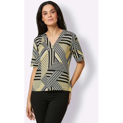 CREATION L PREMIUM Kurzarmshirt schwarz-weiß-bedruckt 36 female CREATION L PREMIUM Kurzarmshirt schwarz-weiß-bedruckt 36 female