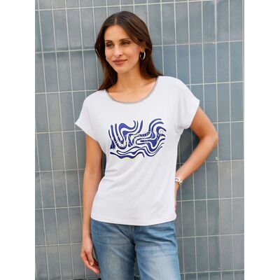 Witt Kurzarmshirt weiß-royalblau-bedruckt 54 female Witt Kurzarmshirt weiß-royalblau-bedruckt 54 female